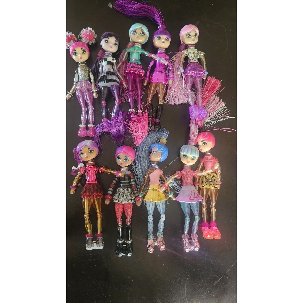 Twisty Girlz Spin Master Transforming Bracelet Figure Doll Toy Lot Of 10